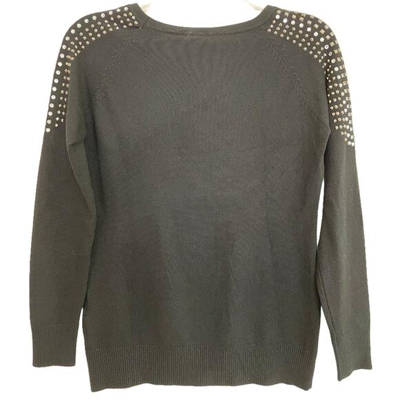 Vila Milano Sweater Rhinestones on Shoulders Size Large - Picture 2 of 6